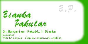 bianka pakular business card